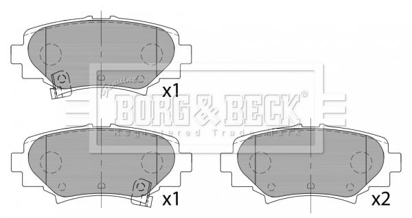 BORG & BECK Bremžu uzliku kompl., Disku bremzes BBP2458